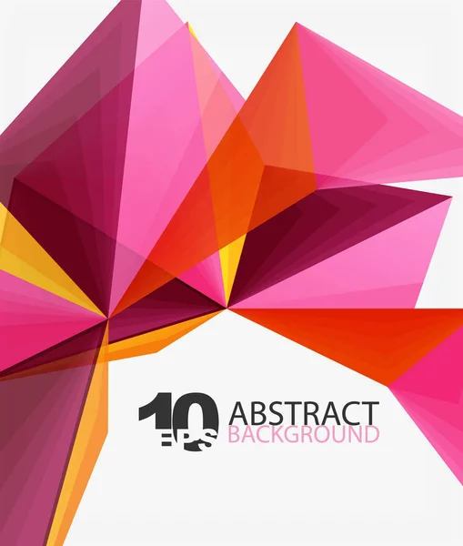 3d triangle polygonal abstract vector — Stock Vector