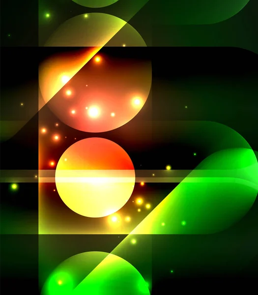 ベクトル光る幾何学的図形の背景 — ストックベクタ