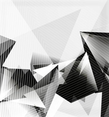 3D üçgenler ve Piramitler, soyut geometrik vektör