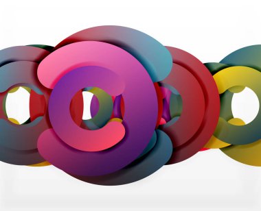 Daire geometrik arka plan, renkli iş veya web için teknoloji tasarım