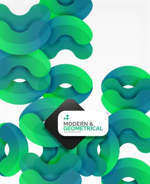 Beyaz renk geometrik yuvarlak şekiller