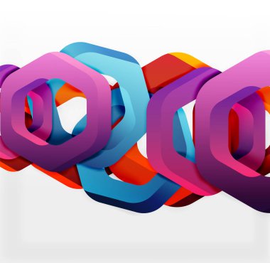 Üst üste gelen altıgenler arka planı Tasarla