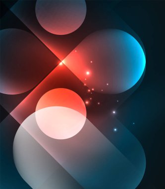 Vektör geometrik parlayan arka plan şekilleri