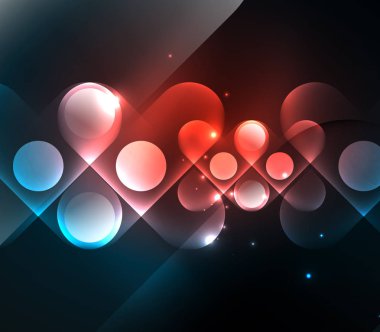 Vektör geometrik parlayan arka plan şekilleri