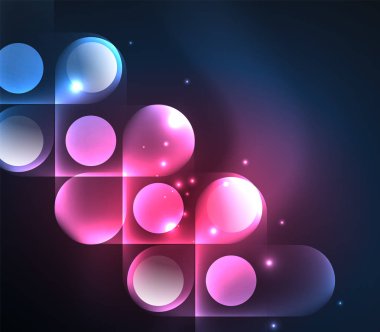 Vektör geometrik parlayan arka plan şekilleri