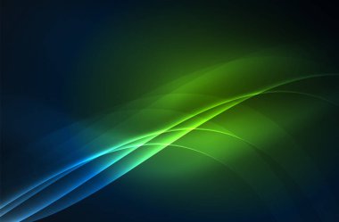 Karanlıkta parlayan dumanlı dalgalar