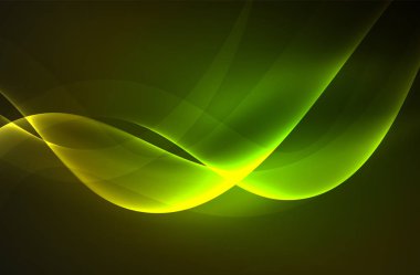 Karanlıkta parlayan dumanlı dalgalar