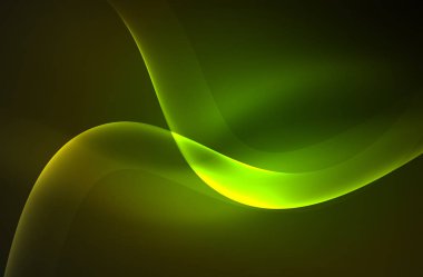 Karanlıkta parlayan dumanlı dalgalar