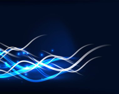 Parlayan dalgalı çizgiler şablonu