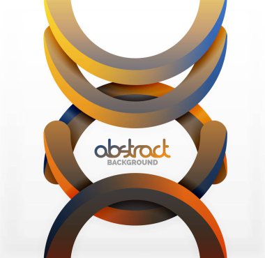 Modern 3d geometrik tarzı arka kemer dairesel çizgiler