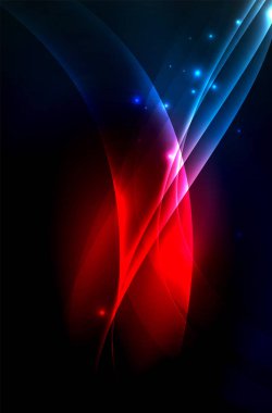 Karanlıkta parlayan dumanlı dalgalar