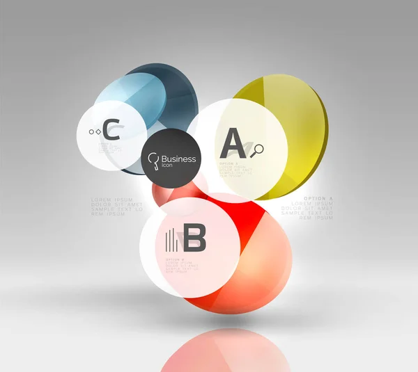 Infographie cercle de verre — Image vectorielle