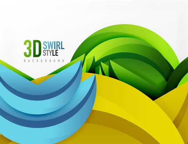 3D wave design — Stock Vector