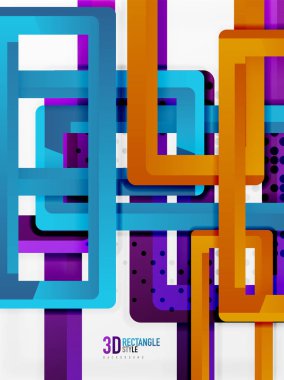 Dikdörtgen tüp elemanları, vektör arka plan