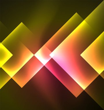 Kareler ve parlak parlayan etkileri koyu arka plan tasarımı