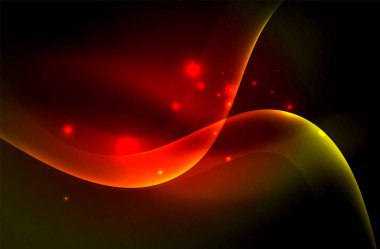 Karanlıkta parlayan dumanlı dalgalar