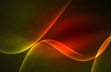 Karanlıkta parlayan dumanlı dalgalar