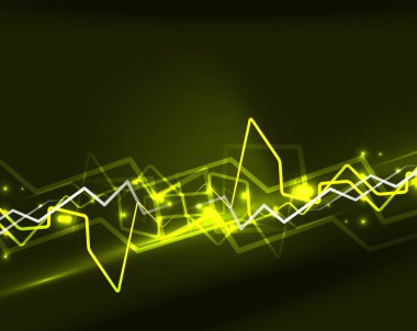 Neon yıldırım vektör arka plan