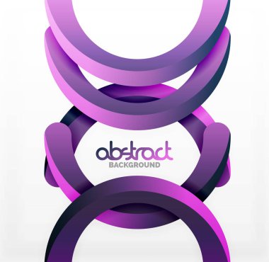 Modern 3d geometrik tarzı arka kemer dairesel çizgiler