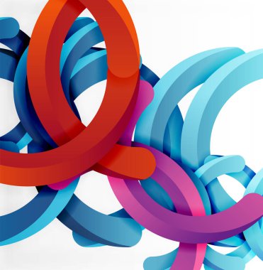 Modern 3d geometrik tarzı arka kemer dairesel çizgiler