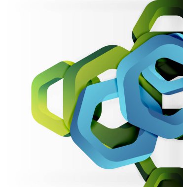 Üst üste gelen altıgenler arka planı Tasarla