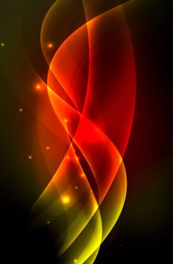 Karanlıkta parlayan dumanlı dalgalar