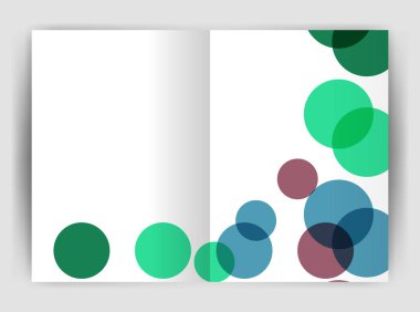 Soyut daireler, faaliyet raporu kapsar. Modern iş broşür şablonları