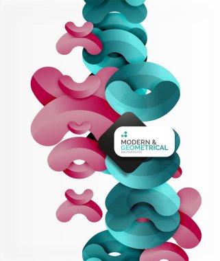 Beyaz renk geometrik yuvarlak şekiller