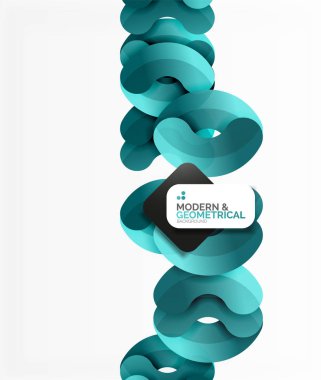 Beyaz renk geometrik yuvarlak şekiller