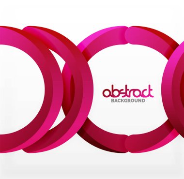 Modern 3d geometrik tarzı arka kemer dairesel çizgiler