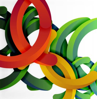 Modern 3d geometrik tarzı arka kemer dairesel çizgiler