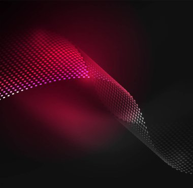 Tasarım şablonu parlayan parçacıkları dalga