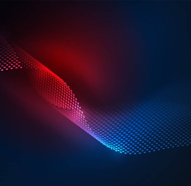 Tasarım şablonu parlayan parçacıkları dalga