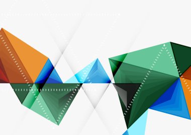 Üçgen düşük Poli vektör a4 boyutu geometrik soyut şablonu