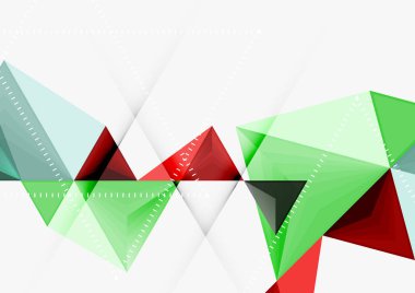 Üçgen düşük Poli vektör a4 boyutu geometrik soyut şablonu