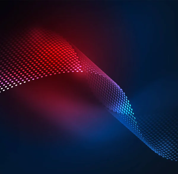 发光粒子波设计模板 — 图库矢量图片
