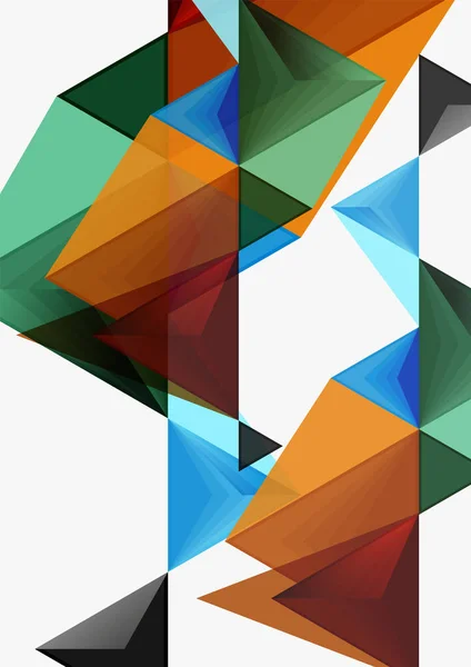 三角低多边形矢量 a4 尺寸几何抽象模板 — 图库矢量图片