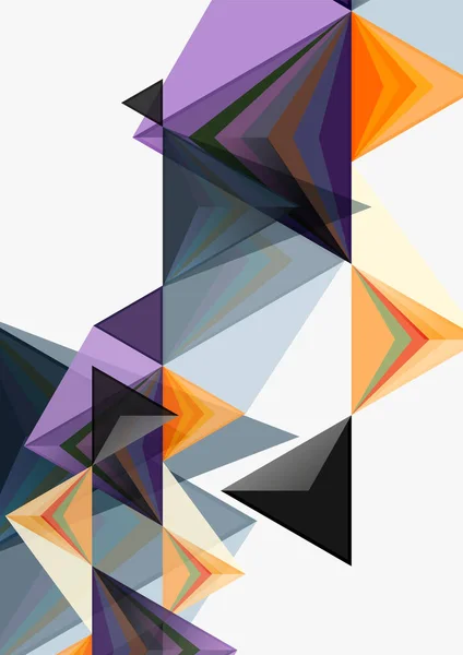 Plantilla abstracta geométrica triangular de tamaño a4 vector poli bajo — Vector de stock