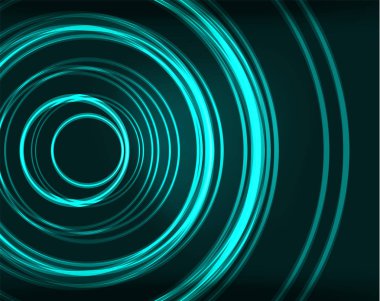 Neon Çemberleri Soyut Arkaplan