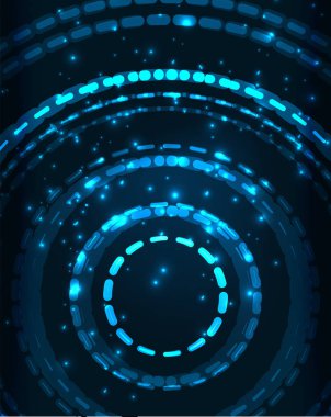 Neon Çemberleri Soyut Arkaplan