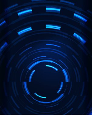 Neon Çemberleri Soyut Arkaplan