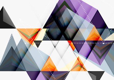 Üçgen düşük Poli vektör a4 boyutu geometrik soyut şablonu