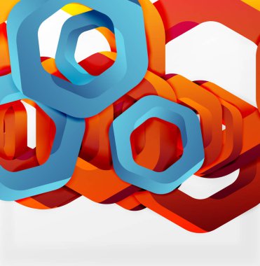 Üst üste gelen altıgenler arka planı Tasarla