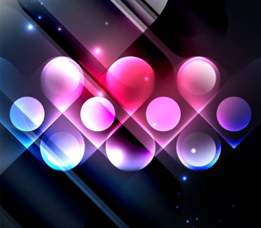 Vektör geometrik parlayan arka plan şekilleri