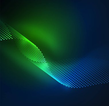 Tasarım şablonu parlayan parçacıkları dalga