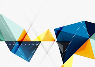 Üçgen düşük Poli vektör a4 boyutu geometrik soyut şablonu