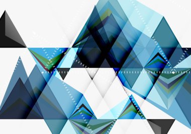 Üçgen düşük Poli vektör a4 boyutu geometrik soyut şablonu