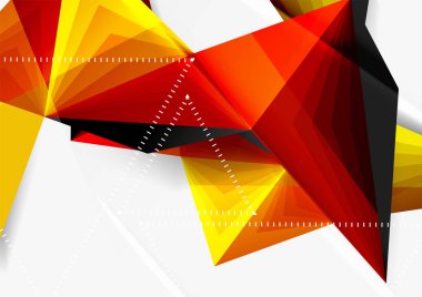 Vektör düşük Poli tarzı 3d üçgen çizgi