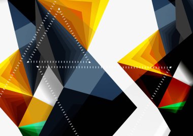 Vektör düşük Poli tarzı 3d üçgen çizgi