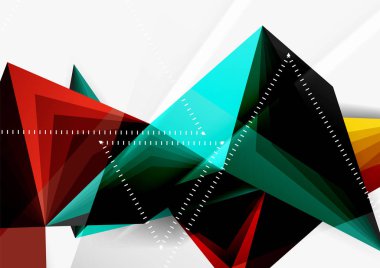 Vektör düşük Poli tarzı 3d üçgen çizgi